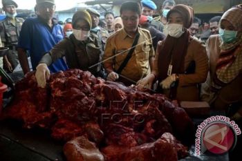 KKP Makassar temukan daging busuk di pasar 