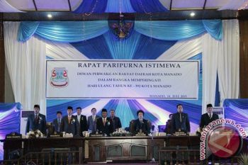 DPRD Manado gelar paripurna istimewa HUT Kota