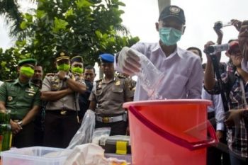 1,43 Kg Sabu-sabu Hasil Sitaan di Temanggung Dimusnahkan