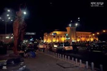 Titik Nol Yogyakarta ditandai dengan batu andesit