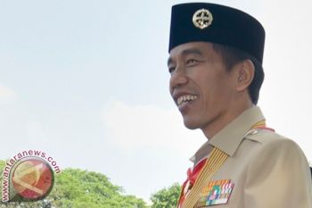 Presiden Jokowi Pembina Upacara Hari Pramuka