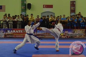 Tim karate PON Sumsel pulang tanpa medali