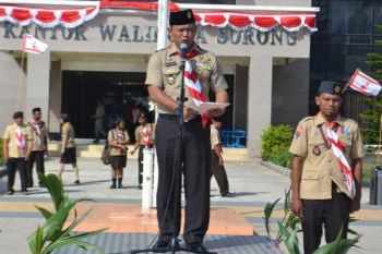 Dandim Kaimana pimpin apel pramuka