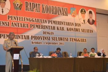 PNS Konawe Selatan Ikuti Rakor Gubernur Sultra