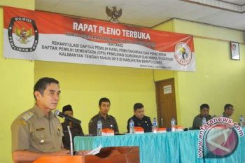 KPU Barito Utara Rekapitulasi DPS Pemilihan Gubernur