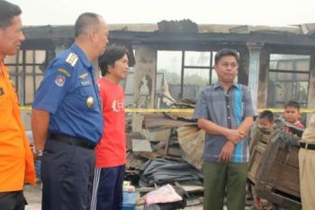Bupati Indragiri Hilir Tinjau Lokasi Kebakaran