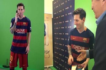  Lionel Messi pengguna pertama ponsel keluaran Indonesia