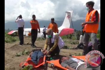 Bandara Kasiguncu Poso Gelar Simulasi Penanggulangan Darurat 