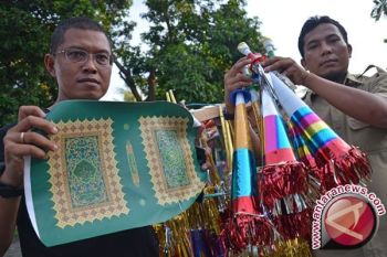 Polres Blitar Sita Ratusan Terompet Bersampul Al Quran