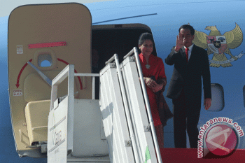 Rombongan Presiden Jokowi tiba di Guam untuk Transit