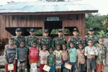 Yonif 406/CK dirikan rumah pintar di perbatasan RI-PNG