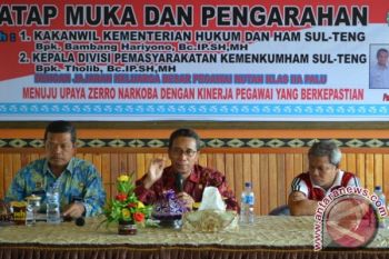 Lima Lapas Sulteng Bebas Narkoba 2016