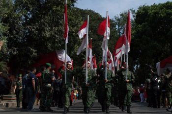 Kirab Bendera Meriahkan Kota Salatiga