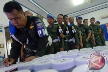 Puluhan Anggota Denpon Surakarta Jalani Tes Urine