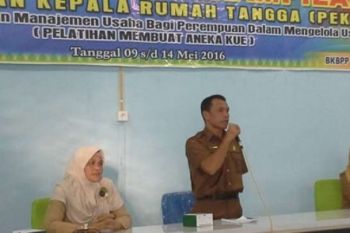 Perempuan Kepala Rumah Tangga Latihan Buat Kue
