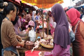 Di Bandarlampung harga daging dan ayam naik