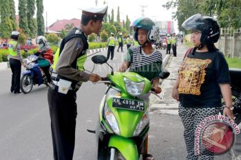 Polres Barsel Jaring Puluhan Kendaraan Bermotor
