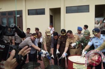 Polres Barsel Musnahkan Barang Hasil Operasi Ramadaniah