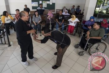 Penyandang Disabilitas Berlatih Beladiri