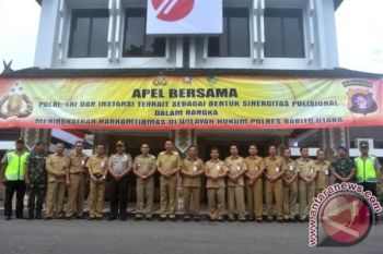 Apel Bersama TNI, Polri dan Satpol Barito Utara Pererat Kerjasama