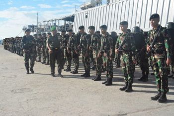 Danrem 171/PVT pimpin upacara pemberangkatan Satgas Pamrahwan 