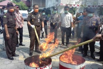 Barang Bukti Narkoba Dimusnahkan di Solo