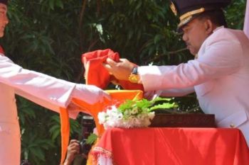 Bupati Kampar Inspektur Upacara Peringatan Detik-Detik Proklamsi Kemerdekaan RI Ke-71