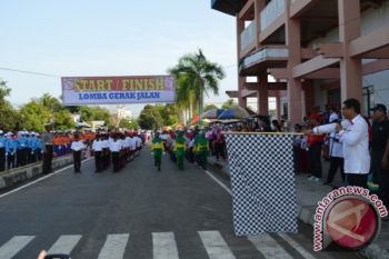 Meriah! Pelajar di Buntok Ikuti Lomba Gerak Jalan