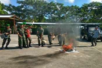 Kodim 1708/Biak Numfor gelar penyuluhan penanganan kebakaran