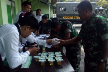 Personel Kodim Temanggung Jalani Tes Urine oleh BNN