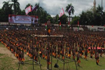 Pramuka Bandarlampung pecahkan rekor MURI semapur terbanyak 