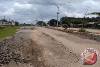 Jalan Provinsi di Mesuji rusak