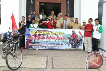 Raden Andik Jaya Prawira, Keliling Indonesia Naik Sepeda Tiba Di Seruyan 