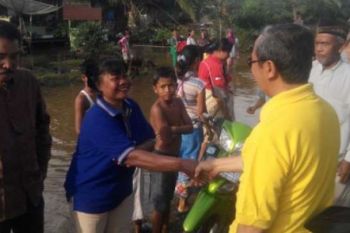 Tinjau Lokasi Banjir, Ini Janji Bupati Siak