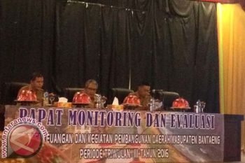 Bappeda bantaeng rapat monitoring dan evaluasi pembangunan 