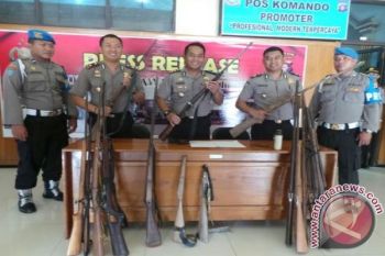 Polres Kotim Sita Puluhan Senjata Api 