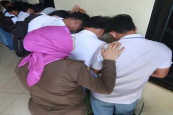 Pol PP Bandarlampung Jaring 12 Siswa Indisipliner  
