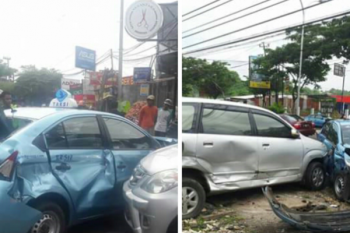 Rem Blong, Truk Material Tabrak Belasan Kendaraan Bermotor