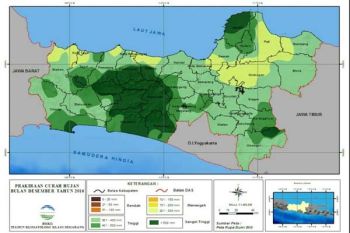 Waspadai Intensitas Hujan di Jateng Bagian Selatan Tinggi