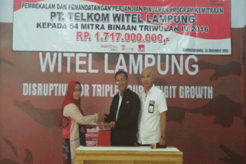Telkom Lampung Salurkan Dana Kemitraan  
