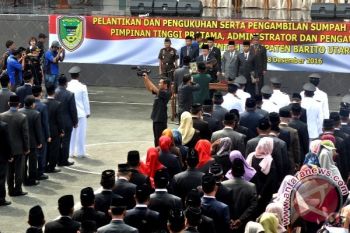 Selamat! Bupati Barito Utara Lantik 579 Pejabat 