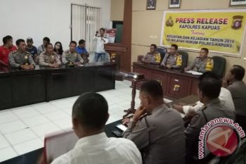 Tindak Kriminal Khusus Turun, Ini Kinerja Polres Kapuas Selama 2016