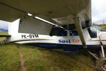 Pesawat Susi Air yang tergelincir di Bandara Ilaga angkut bahan pokok