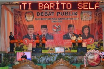 Dua Pasangan Peserta Pilkada Barsel Debat Publik