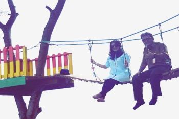 Ada Wahana "View Deck" di Wisata Gunung Selok Cilacap  