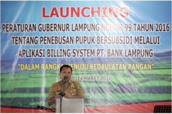 Gubenur Lampung Canangkan Distribusi Pupuk Sistem Penagihan  