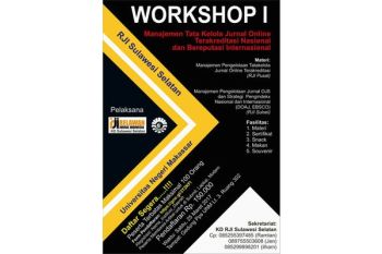 RJI Sulsel-UNM Gelar Workshop Jurnal Online 