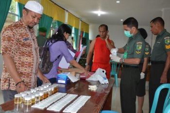 Kodam Cenderawasih gelar pemeriksaan urine secara mendadak  