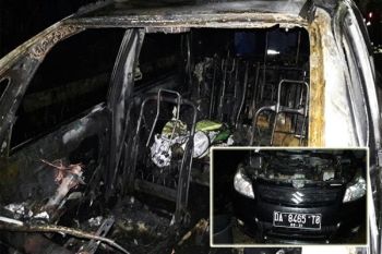 Waduh! Warga Bukit Raya Panik Lihat Mobil Terbakar Sambil Berjalan Hingga 10 Meter