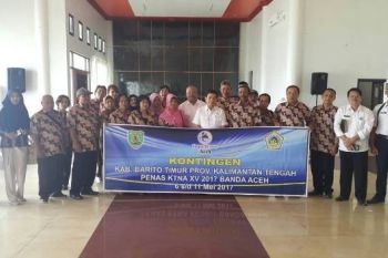 Kontingen Barito Timur Ikuti Penas KTNA Aceh Dilepas Bupati